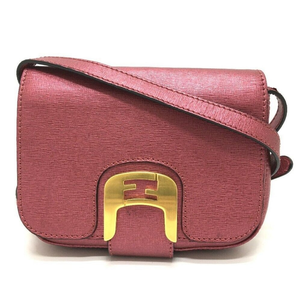FENDI 8BT198 FF Logo RFT Embroidery Pochette Mini